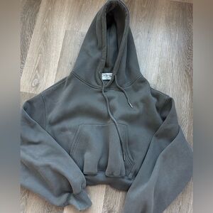 Like new Art Care Shop Michigan local business cropped sweatshirt oversized grey